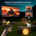 Mini Projecteur Focus Électrique WiFi Bluetooth Réglage Précis